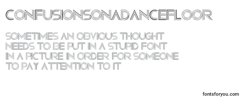 Review of the ConfusionsOnADancefloor Font