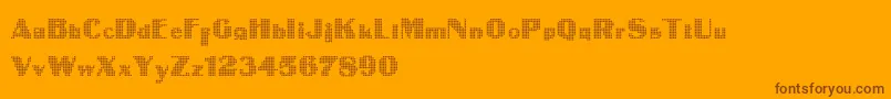 IntellectaDigital Font – Brown Fonts on Orange Background