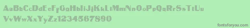 IntellectaDigital Font – Gray Fonts on Green Background