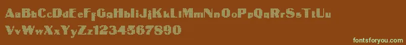 Шрифт IntellectaDigital – зелёные шрифты на коричневом фоне