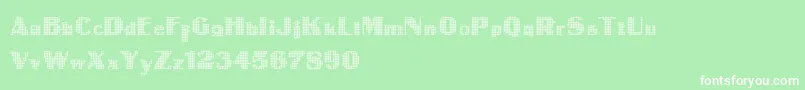フォントIntellectaDigital – 緑の背景に白い文字