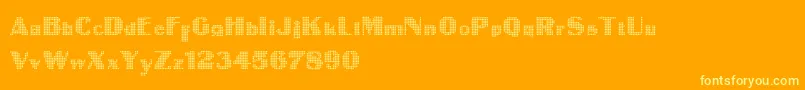 Шрифт IntellectaDigital – жёлтые шрифты на оранжевом фоне