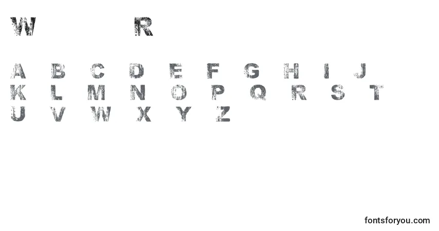 Czcionka WetarialRegular – alfabet, cyfry, specjalne znaki
