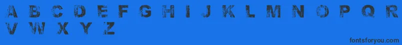 WetarialRegular Font – Black Fonts on Blue Background