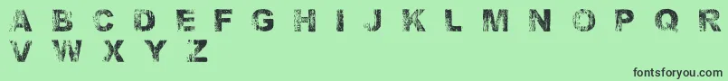 WetarialRegular Font – Black Fonts on Green Background