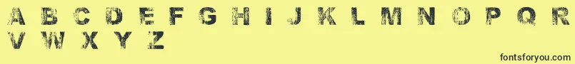 WetarialRegular Font – Black Fonts on Yellow Background