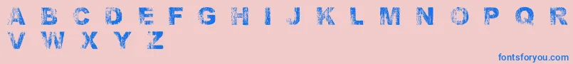 WetarialRegular Font – Blue Fonts on Pink Background