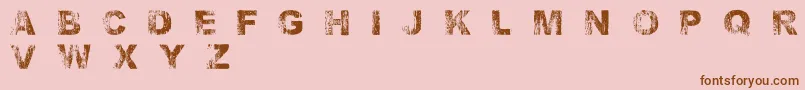 WetarialRegular Font – Brown Fonts on Pink Background