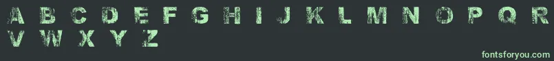 WetarialRegular Font – Green Fonts on Black Background