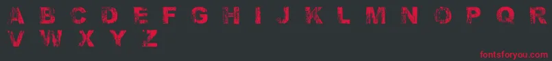 WetarialRegular Font – Red Fonts on Black Background