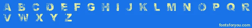 WetarialRegular Font – Yellow Fonts on Blue Background