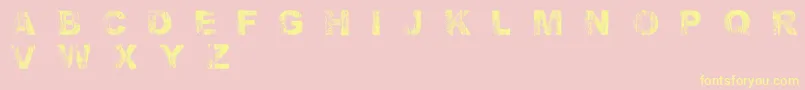 WetarialRegular Font – Yellow Fonts on Pink Background