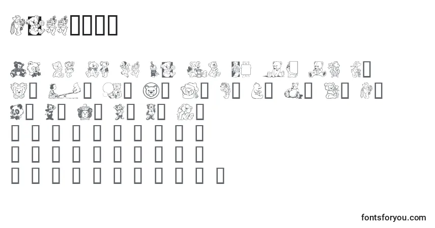 A fonte Teddytoo – alfabeto, números, caracteres especiais