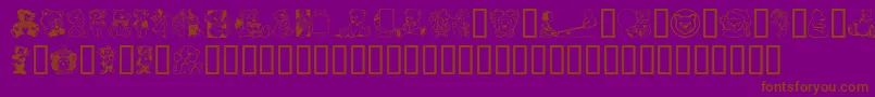 Teddytoo Font – Brown Fonts on Purple Background