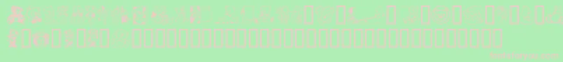 Teddytoo Font – Pink Fonts on Green Background