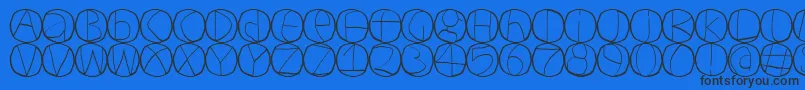Circulum Font – Black Fonts on Blue Background