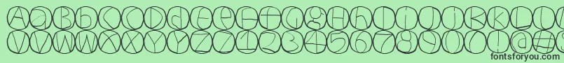 Circulum-fontti – mustat fontit vihreällä taustalla