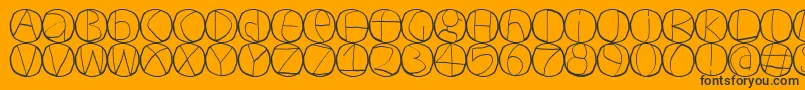 Czcionka Circulum – czarne czcionki na pomarańczowym tle