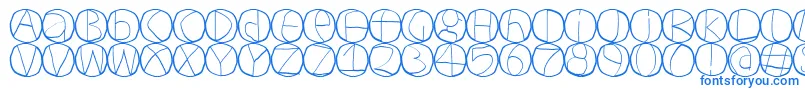 Шрифт Circulum – синие шрифты на белом фоне