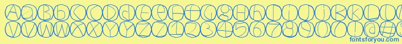 Circulum-fontti – siniset fontit keltaisella taustalla