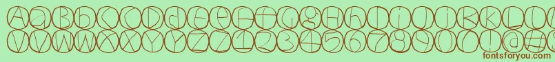 Circulum Font – Brown Fonts on Green Background