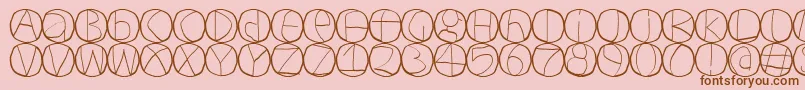Circulum-fontti – ruskeat fontit vaaleanpunaisella taustalla