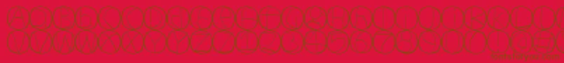Czcionka Circulum – brązowe czcionki na czerwonym tle