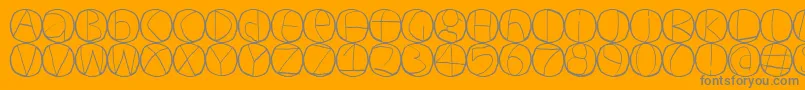 フォントCirculum – オレンジの背景に灰色の文字