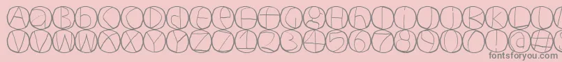 Circulum-fontti – harmaat kirjasimet vaaleanpunaisella taustalla