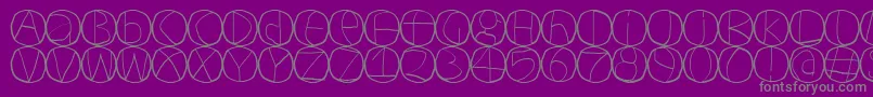 Circulum-fontti – harmaat kirjasimet violetilla taustalla
