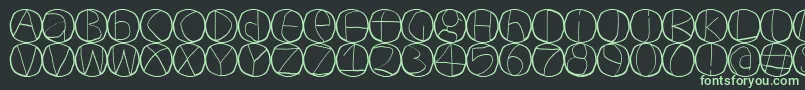 Circulum-fontti – vihreät fontit mustalla taustalla