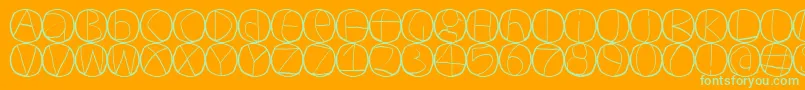 Czcionka Circulum – zielone czcionki na pomarańczowym tle