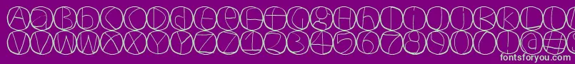 Circulum-fontti – vihreät fontit violetilla taustalla