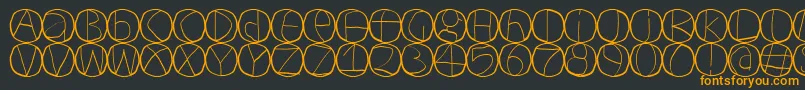 Шрифт Circulum – оранжевые шрифты на чёрном фоне