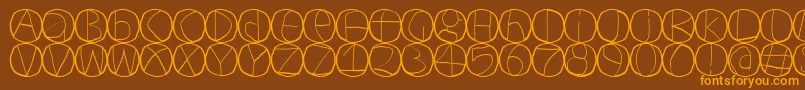 Circulum Font – Orange Fonts on Brown Background