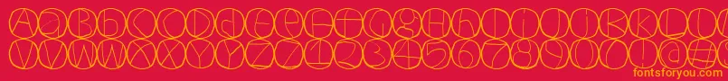Шрифт Circulum – оранжевые шрифты на красном фоне