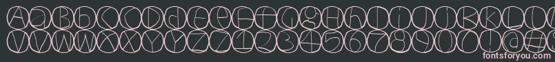 Circulum-fontti – vaaleanpunaiset fontit mustalla taustalla