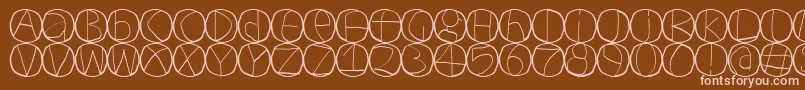 Circulum-fontti – vaaleanpunaiset fontit ruskealla taustalla