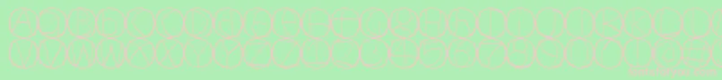 Czcionka Circulum – różowe czcionki na zielonym tle