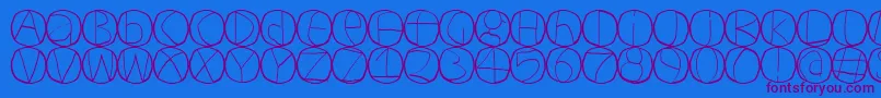 Circulum Font – Purple Fonts on Blue Background