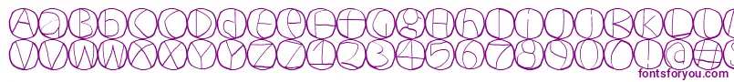 Czcionka Circulum – fioletowe czcionki na białym tle