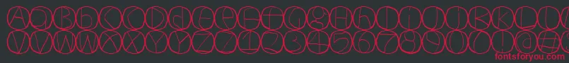Circulum Font – Red Fonts on Black Background