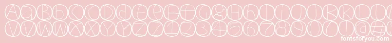 Шрифт Circulum – белые шрифты на розовом фоне