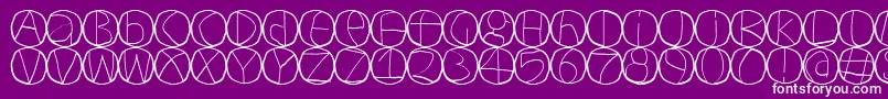 フォントCirculum – 紫の背景に白い文字