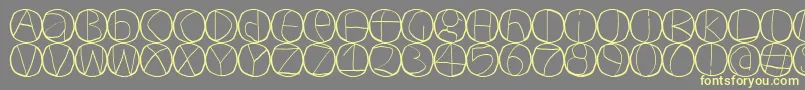 Circulum-Schriftart – Gelbe Schriften auf grauem Hintergrund