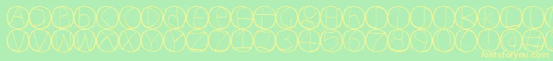 Czcionka Circulum – żółte czcionki na zielonym tle
