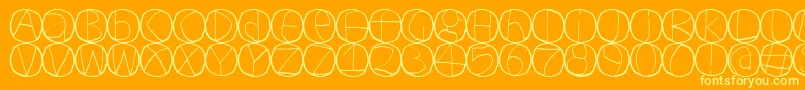 Circulum-fontti – keltaiset fontit oranssilla taustalla