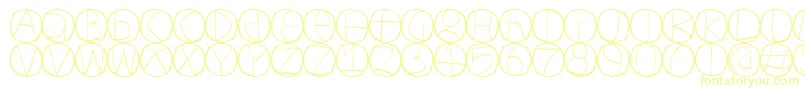 Czcionka Circulum – żółte czcionki na białym tle