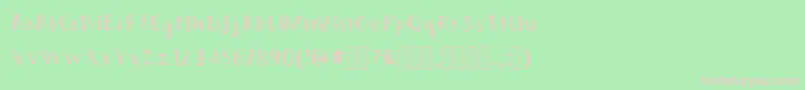 HandsonRegular Font – Pink Fonts on Green Background