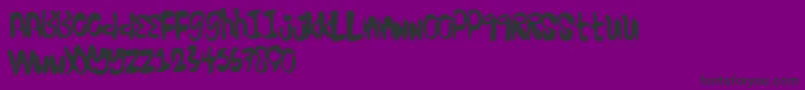 フォントExcellentstencil – 紫の背景に黒い文字
